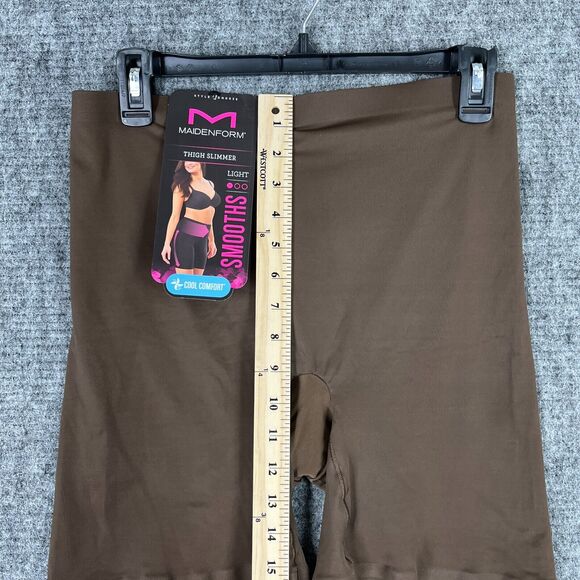 Maidenform Shaper Womens XXL Brown Thigh Slimmer Panty Tummy Control High‎ Waist - Picture 9 of 12